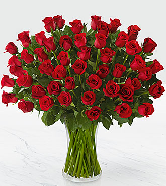 100 Rosas Ecuatorianas de Florero de Vidrio (Elige color)