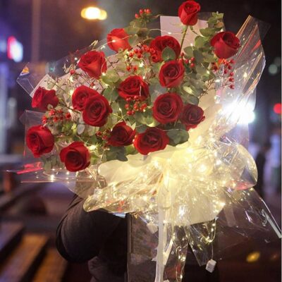 Bouquet Rosas Resplandecientes (Elige color)